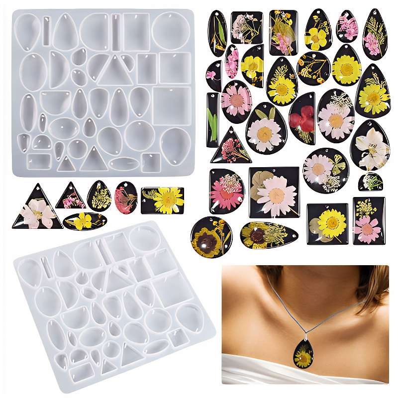 Mixed Shape Pendant Silicone Mould Tray Mixed Shape Pendant Silicone Mould Tray