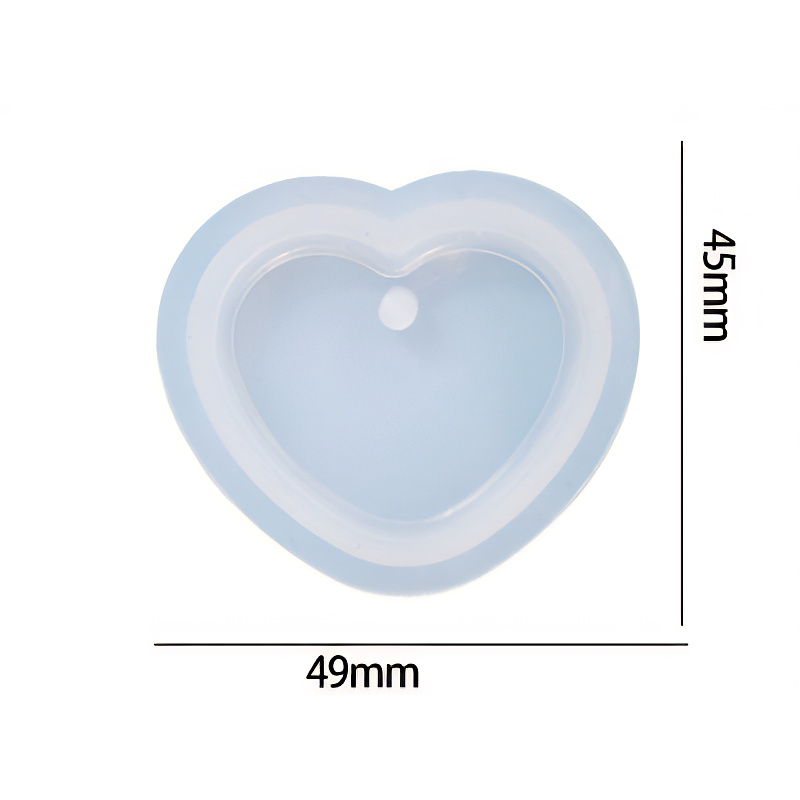Heart Pendant Silicone Mould 49mm x 45mm