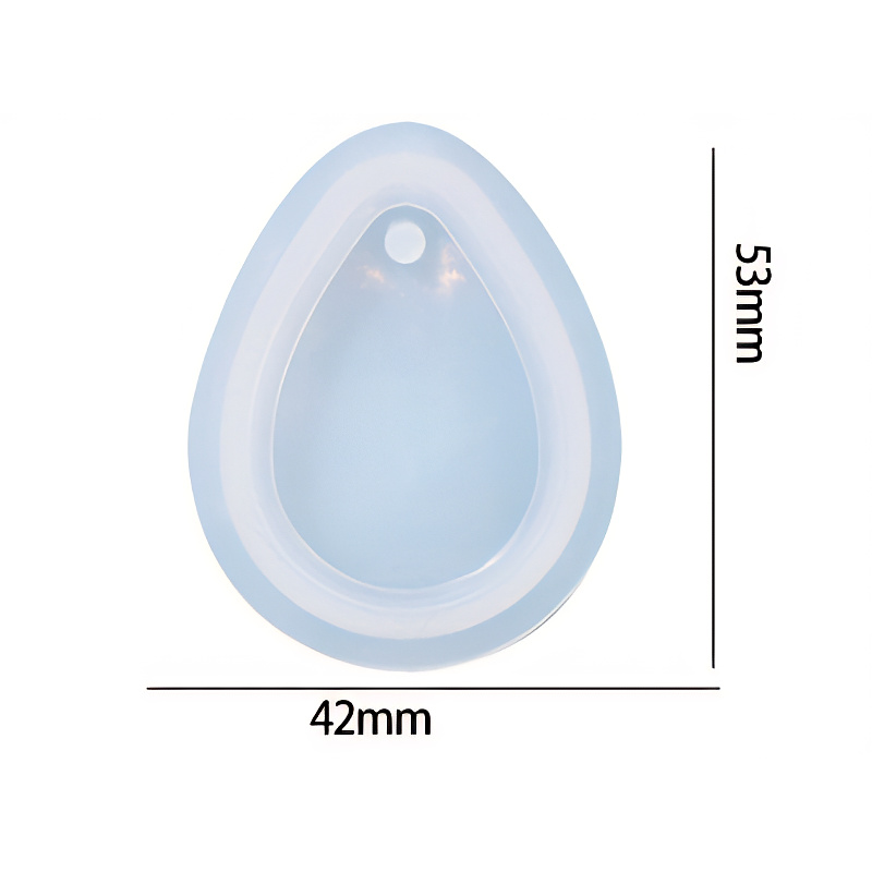 Teardrop Pendant Silicone Mould 53mm x 42mm