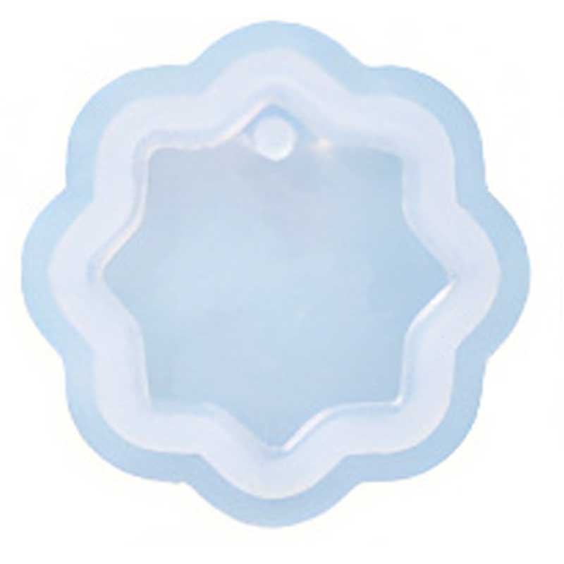 Scalloped Flower Pendant Silicone Mould 50mm x 50mm Scalloped Flower Pendant Silicone Mould 50mm x 50mm