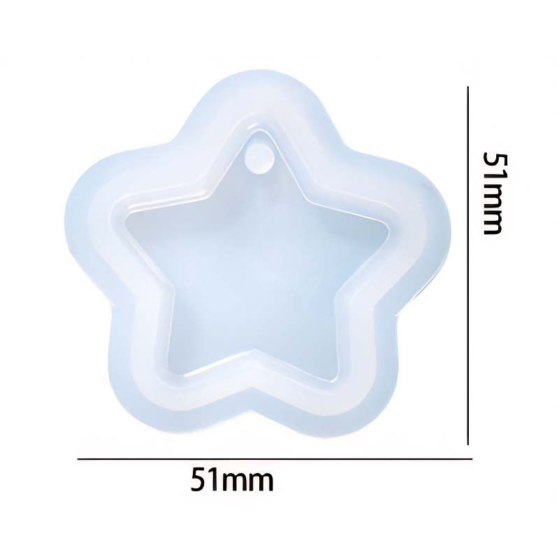 Star Pendant Silicone Mould 51mm x 51mm