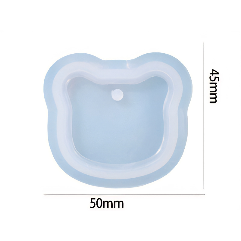 Bear Face Pendant Silicone Mould 50mm x 45mm