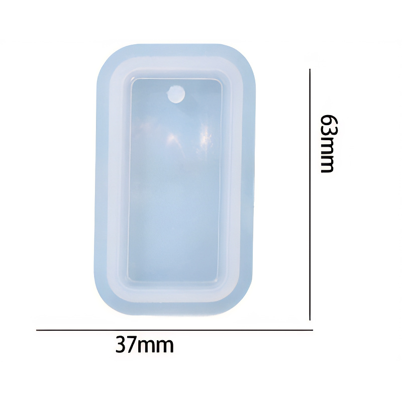Rectangle Pendant Silicone Mould 63mm x 37mm Rectangle Pendant Silicone Mould 63mm x 37mm