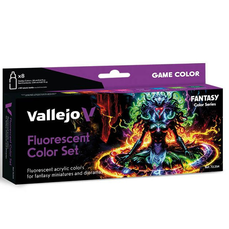 Vallejo Game Color Fluorescent Set (8x) 72.214
