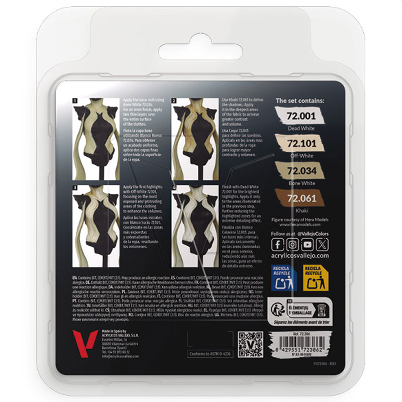 Alternative view of Vallejo Game Color White Set (4x) 72.386
