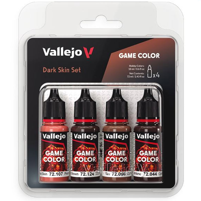 Vallejo Game Color Dark Skin Set (4x) 72.387