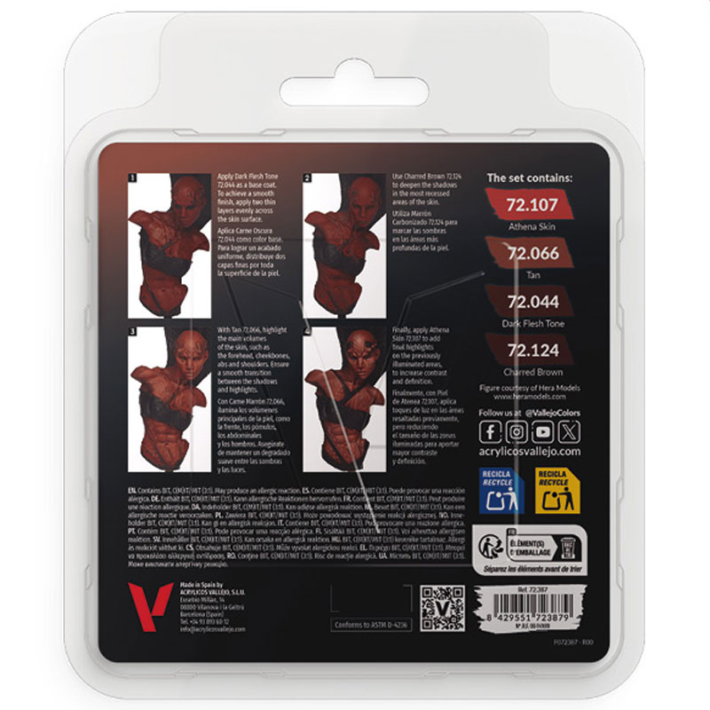 Alternative view of Vallejo Game Color Dark Skin Set (4x) 72.387