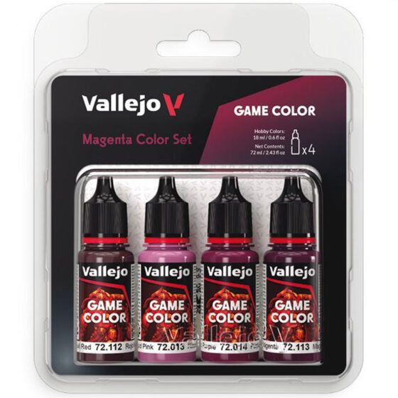 Vallejo Game Color Magenta Set (4x) 72.388 Vallejo Game Color Magenta Set (4x) 72.388