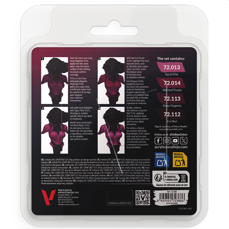 Alternative view of Vallejo Game Color Magenta Set (4x) 72.388