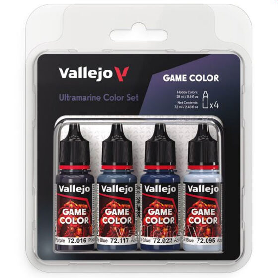 Vallejo Game Color Ultramarine Set (4x) 72.389 Vallejo Game Color Ultramarine Set (4x) 72.389