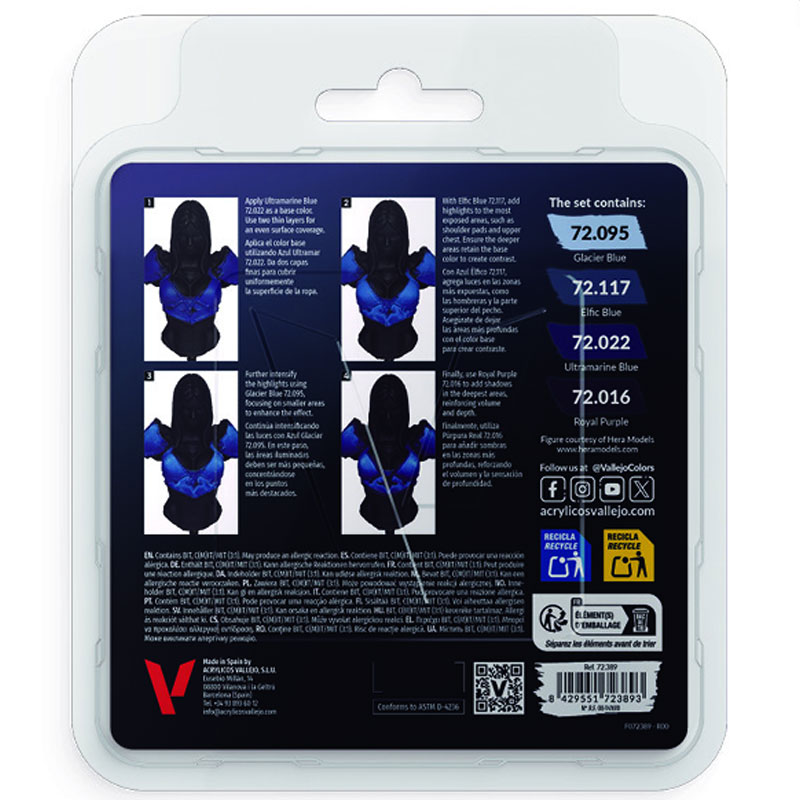 Alternative view of Vallejo Game Color Ultramarine Set (4x) 72.389