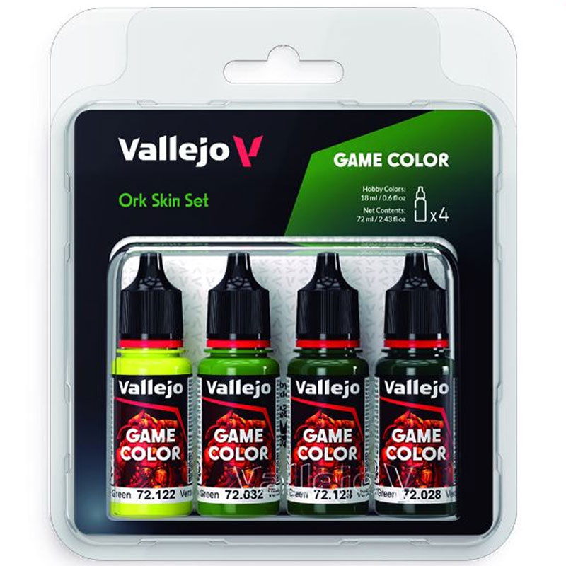 Vallejo Game Color Ork Skin Set (4x) 72.391