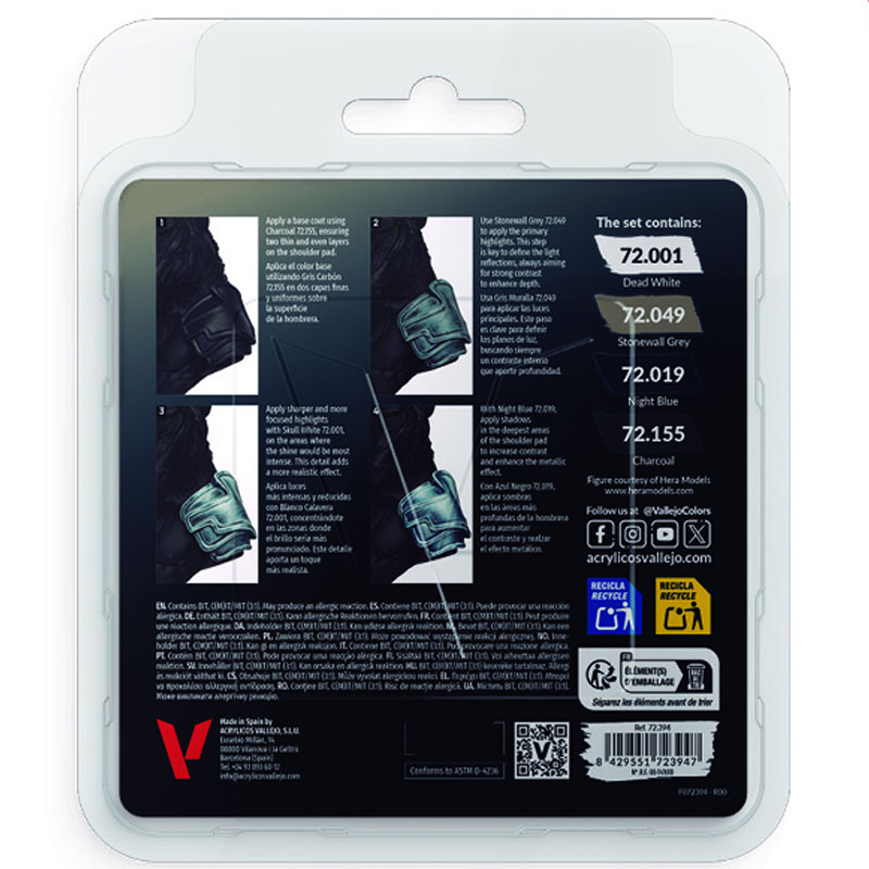 Alternative view of Vallejo Game Color Silver NMM Set (4x) 72.394