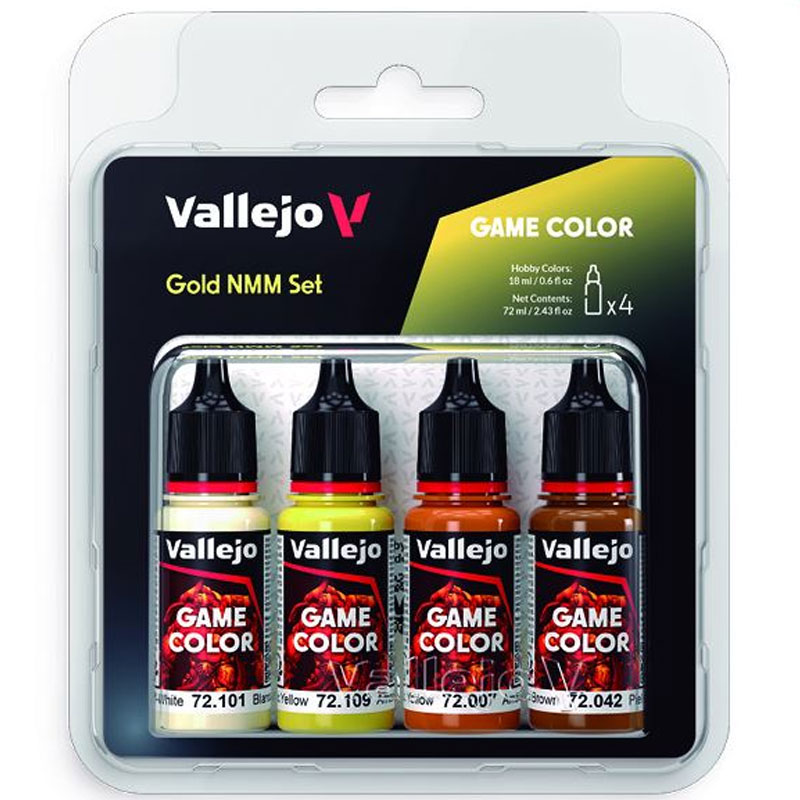 Vallejo Game Color Gold NMM Set (4x) 72.395
