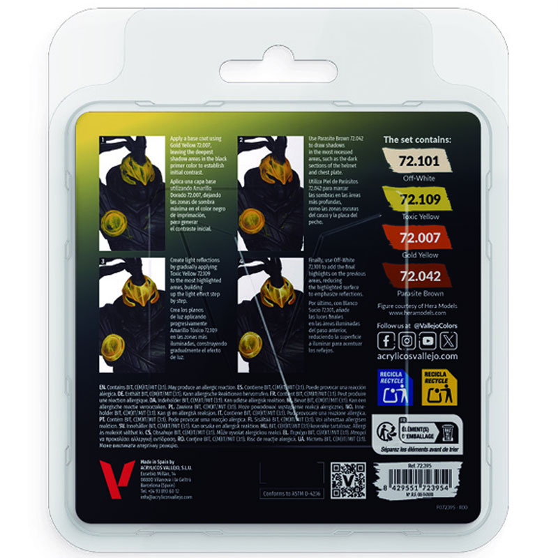 Alternative view of Vallejo Game Color Gold NMM Set (4x) 72.395