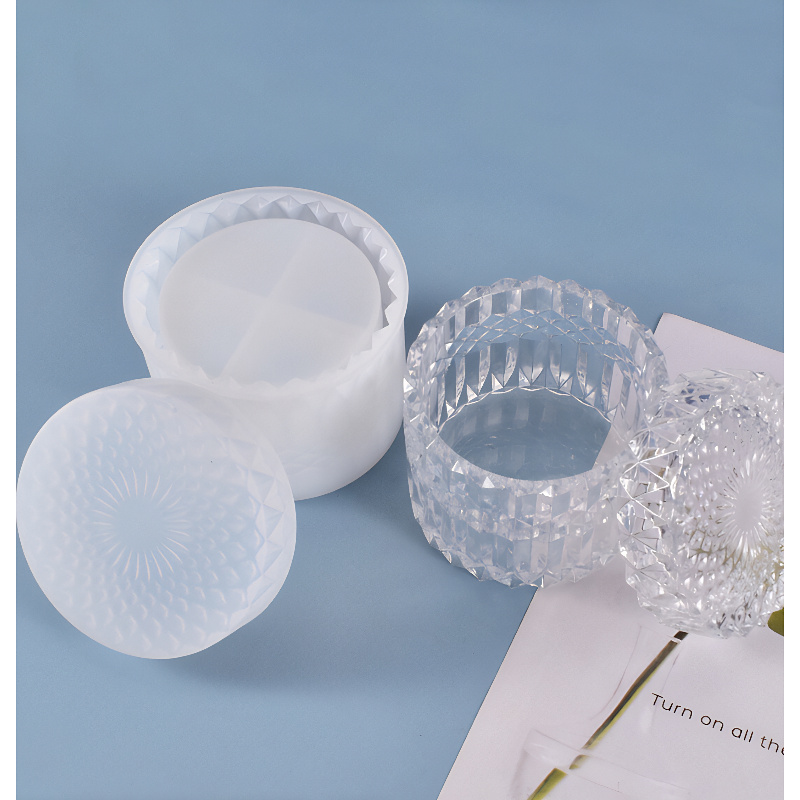 Faceted Lidded Jar Silicone Mould Faceted Lidded Jar Silicone Mould