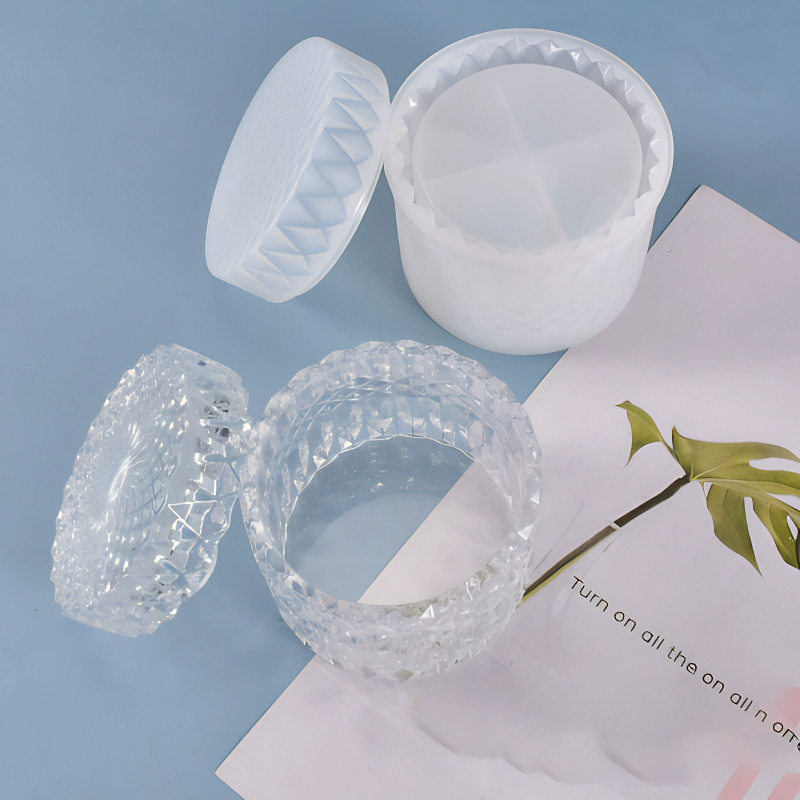 Faceted Lidded Jar Silicone Mould Faceted Lidded Jar Silicone Mould
