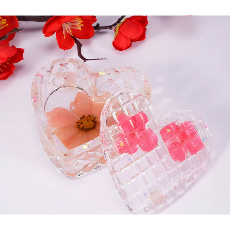 Heart-Shaped Lidded Box Silicone Mould
