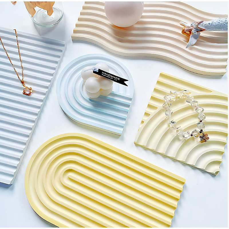 Round Ribbed Tray Silicone Mould