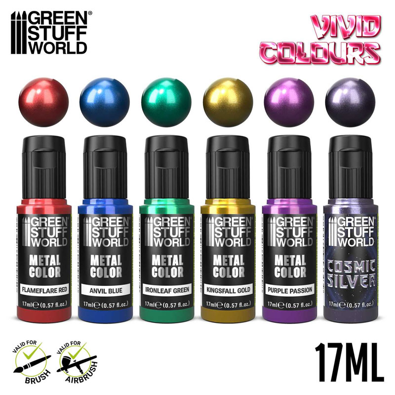 GreenStuffWorld Vivid Metallic Paints Set 10132 - Image 3