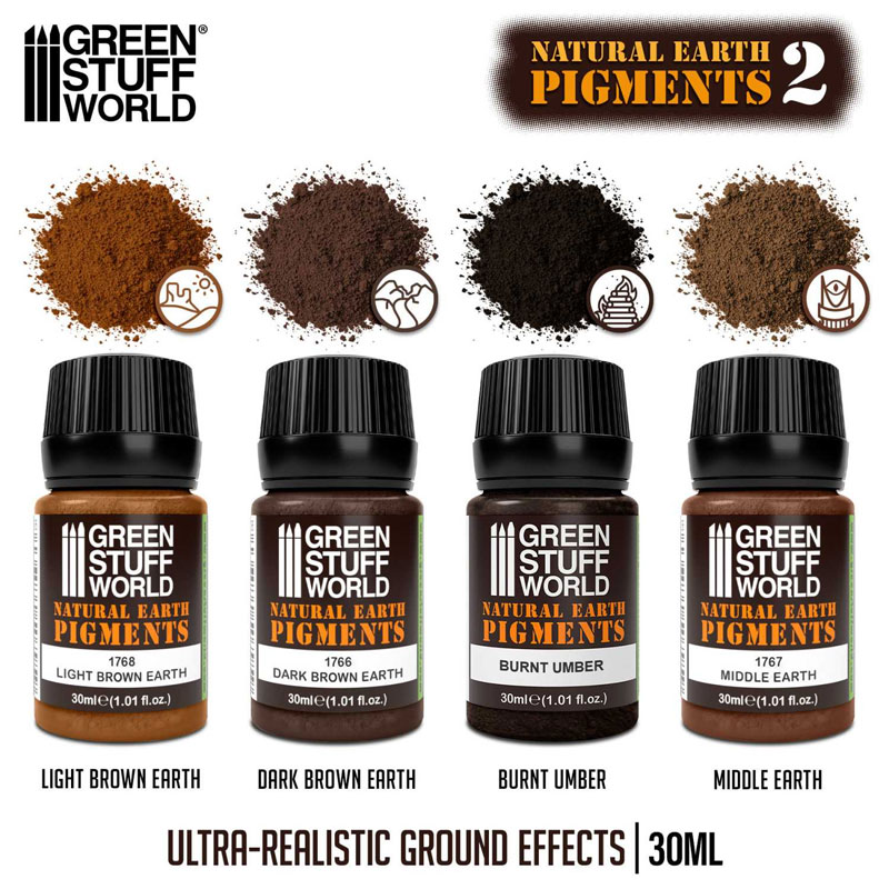 Alternative view of GreenStuffWorld Natural Earth Pigments Set No. 2 11282