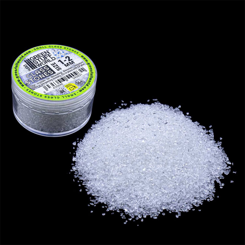 GreenStuffWorld Crushed Glass Stones 1-2mm 14593 GreenStuffWorld Crushed Glass Stones 1-2mm 14593