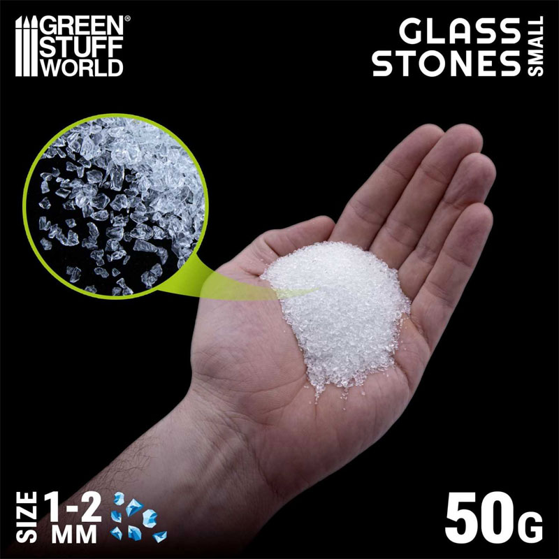Alternative view of GreenStuffWorld Crushed Glass Stones 1-2mm 14593