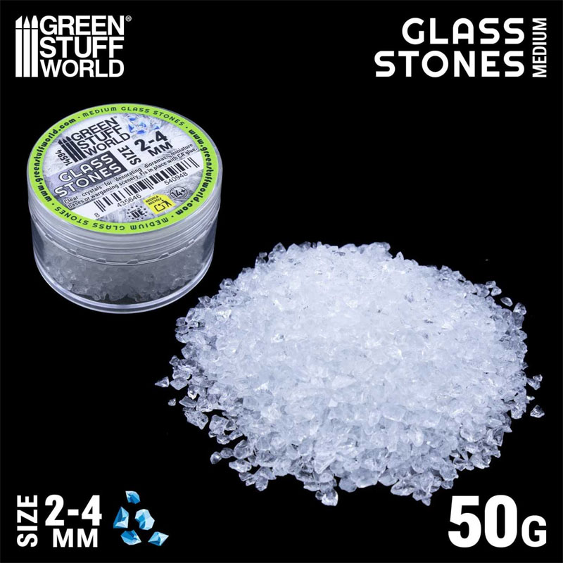 Alternative view of GreenStuffWorld Crushed Glass Stones 2-4mm 14594