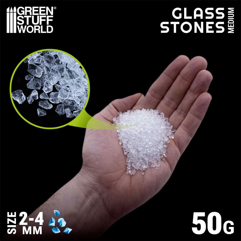GreenStuffWorld Crushed Glass Stones 2-4mm 14594 - Image 3