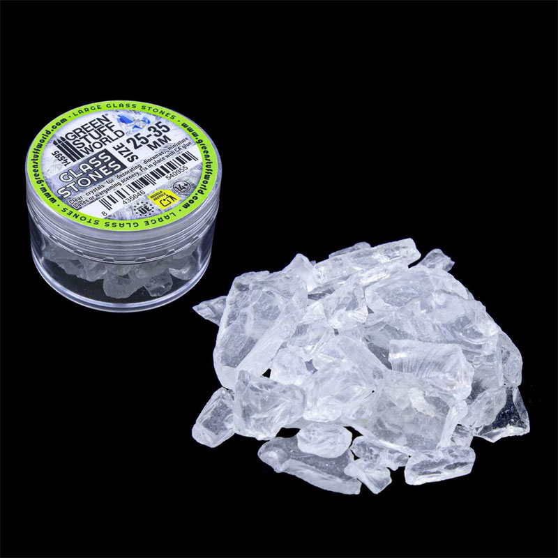GreenStuffWorld Crushed Glass Stones 25-35mm 14595 GreenStuffWorld Crushed Glass Stones 25-35mm 14595