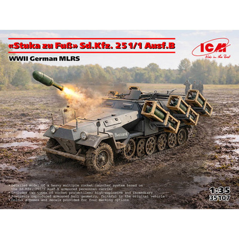ICM Stuka Zu Fub Sd.Kfz. 251/1 Ausf.B WWII German MLRS (1/35) 35107