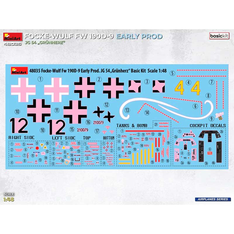 MiniArt Focke-Wulf Fw 190D-9 Early JG54 Grunherz (1/48) 48035 - Image 4