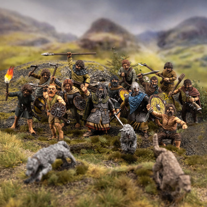 Alternative view of Victrix Dark Age Irish & Dogs (28mm) VXDA021
