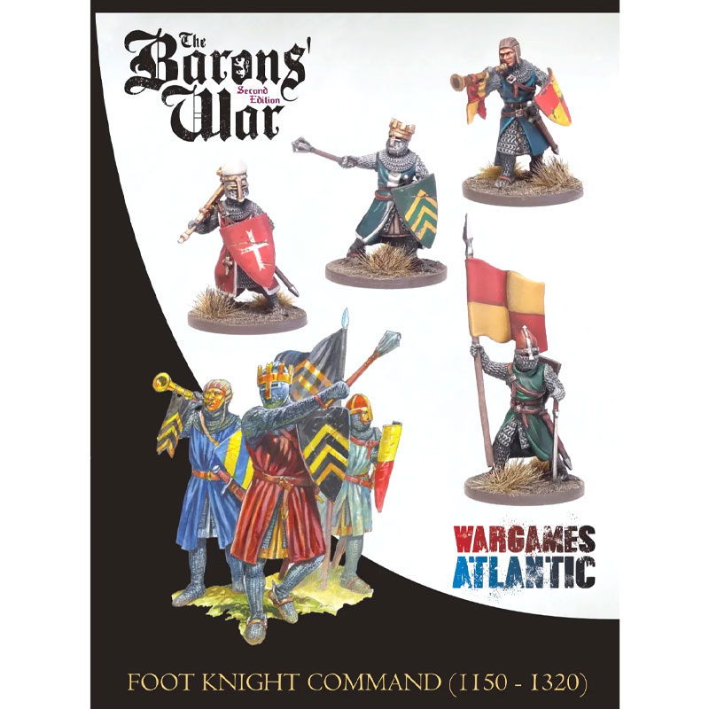 Wargames Atlantic Foot Knight Command (1150-1320) (28mm) WAAAC010