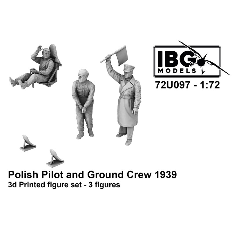 IBG Models Polish Pilot & Ground Crew 1939 (1/72) 72U097