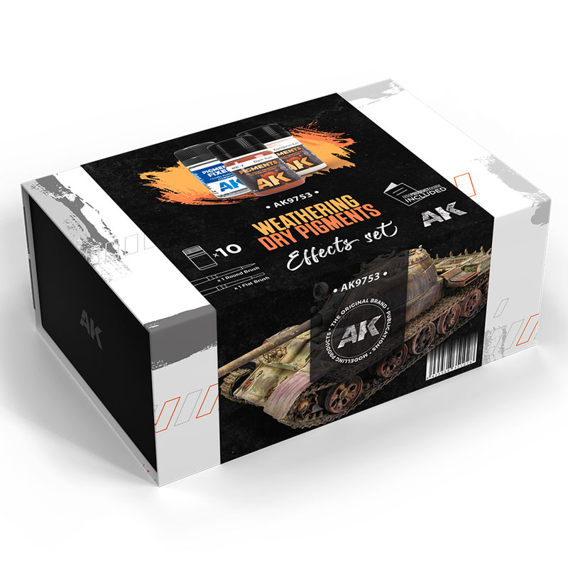 AK Interactive Weathering Dry Pigments Effects Set AK9753 AK Interactive Weathering Dry Pigments Effects Set AK9753