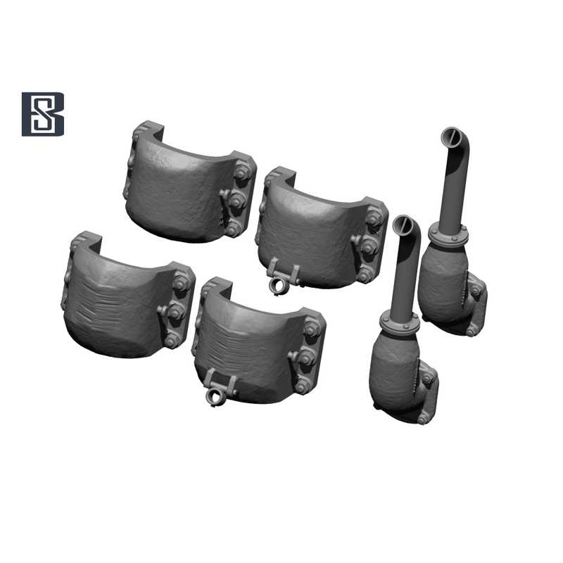 BSK Model King Tiger / Jagdtiger Exhaust & Guard Set (1/35) BSKC35023