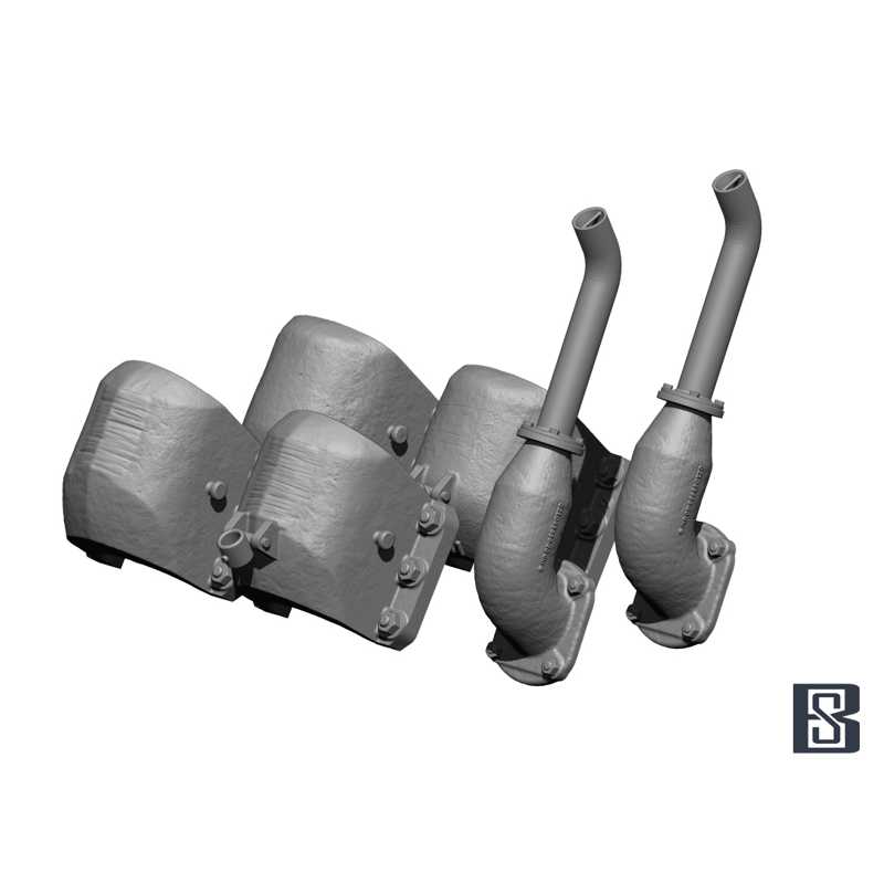 Alternative view of BSK Model King Tiger / Jagdtiger Exhaust & Guard Set (1/35) BSKC35023