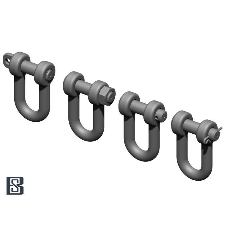 Alternative view of BSK Model German Heavy Armor U-Shackles (1/35) BSKC35024