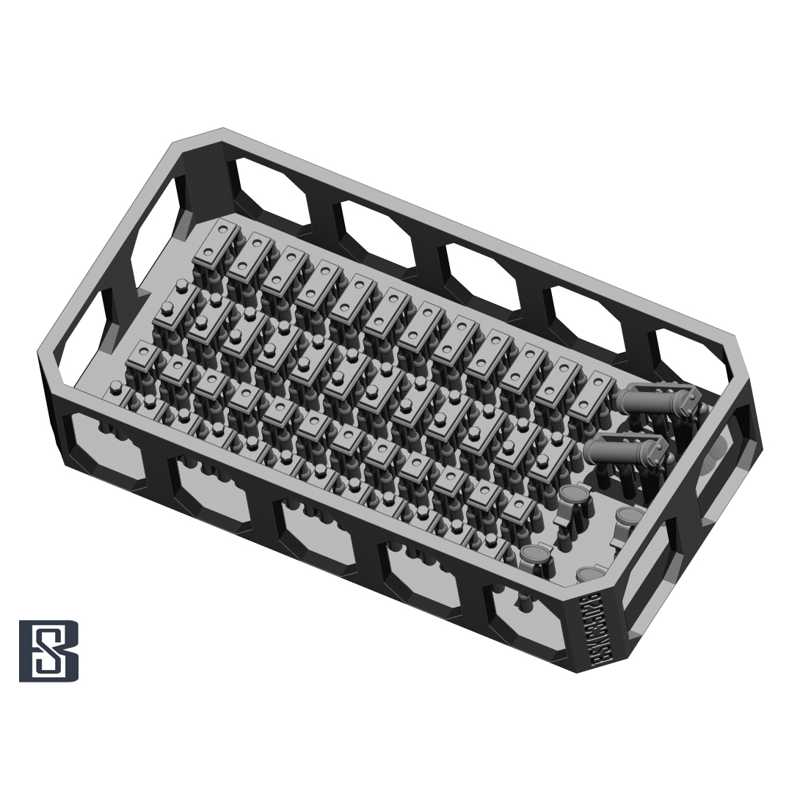 BSK Model King Tiger  Side Skirt Brackets, Lights & Reflectors (1/35)