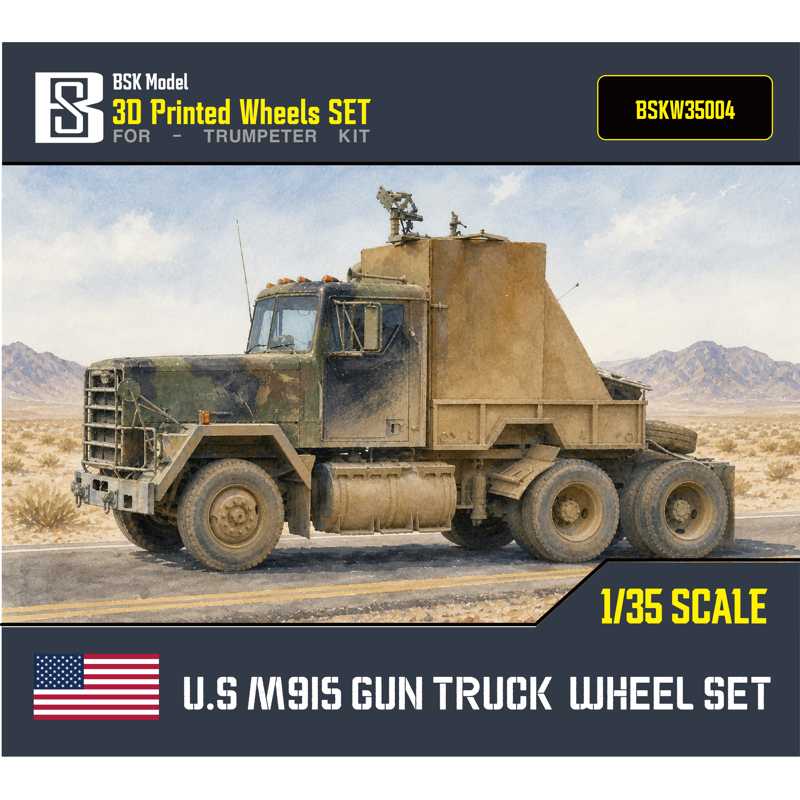 BSK Model M915 Gun Truck Wheel Set (1/35) BSKW35004 BSK Model M915 Gun Truck Wheel Set (1/35) BSKW35004