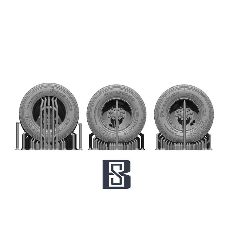 Alternative view of BSK Model M915 Gun Truck Wheel Set (1/35) BSKW35004