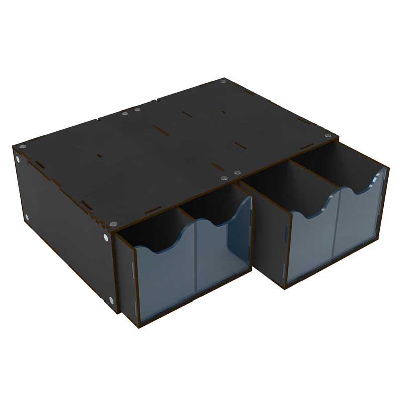 GreenStuffWorld 4X Vertical Drawer Storage Module - Black 6850 GreenStuffWorld 4X Vertical Drawer Storage Module - Black 6850