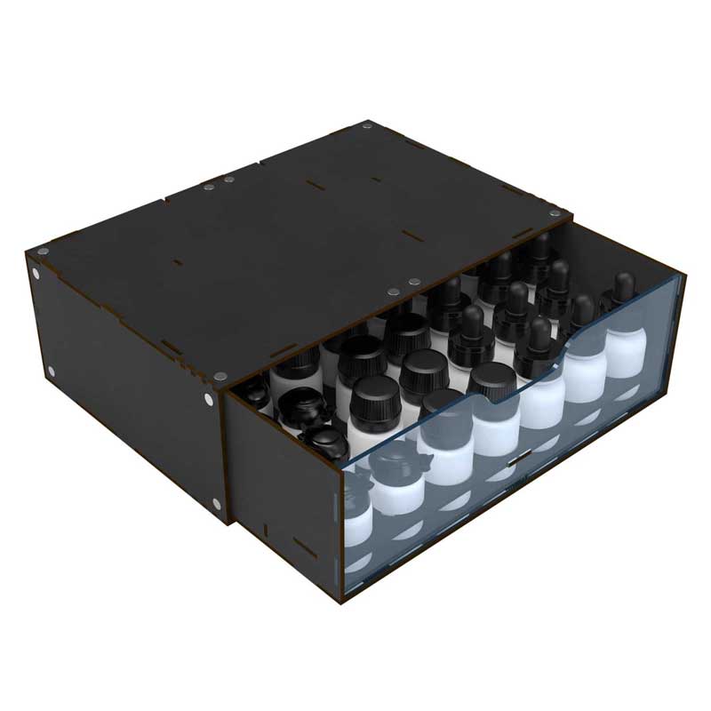 GreenStuffWorld 30Ml Paint Organizer Module - Black 6854 GreenStuffWorld 30Ml Paint Organizer Module - Black 6854