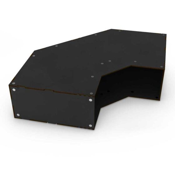 GreenStuffWorld Empty Corner Module - Black 6858 GreenStuffWorld Empty Corner Module - Black 6858