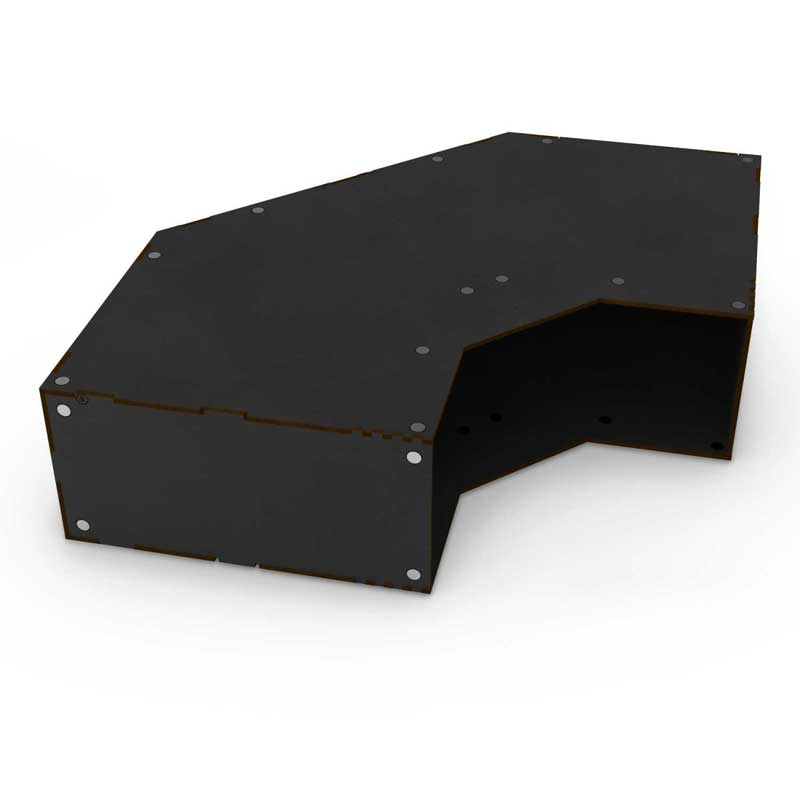 GreenStuffWorld Empty Corner Module - Black 6858 GreenStuffWorld Empty Corner Module - Black 6858
