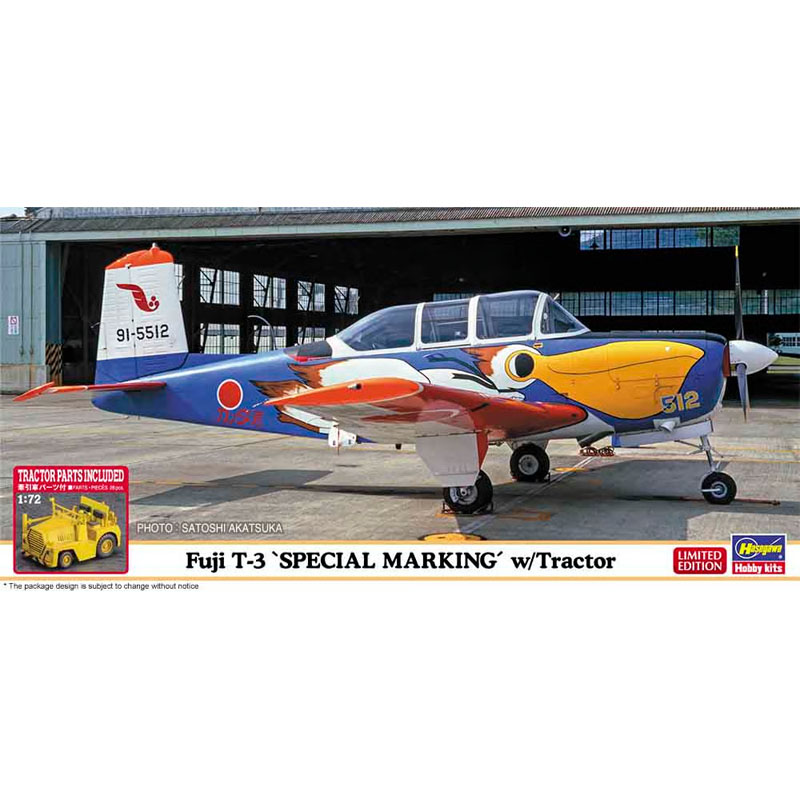 Hasegawa Fuji T-3 Special Marking And Tractor (1/72) HALE02542