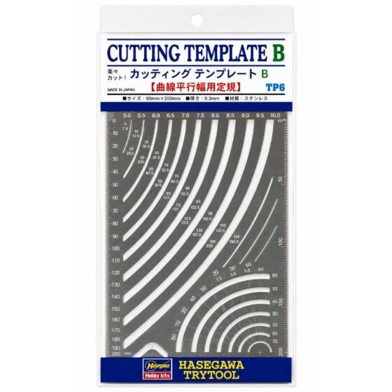 Hasegawa Cutting Template B Curved Width Ruler TP6 Hasegawa Cutting Template B Curved Width Ruler TP6