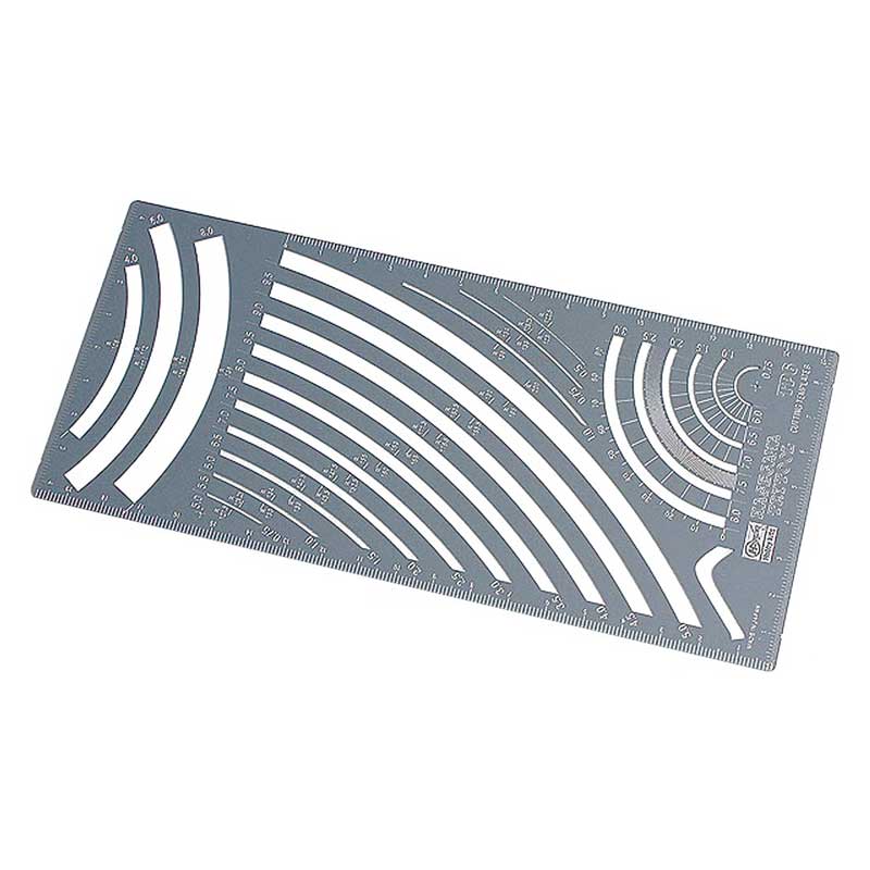 Alternative view of Hasegawa Cutting Template B Curved Width Ruler TP6