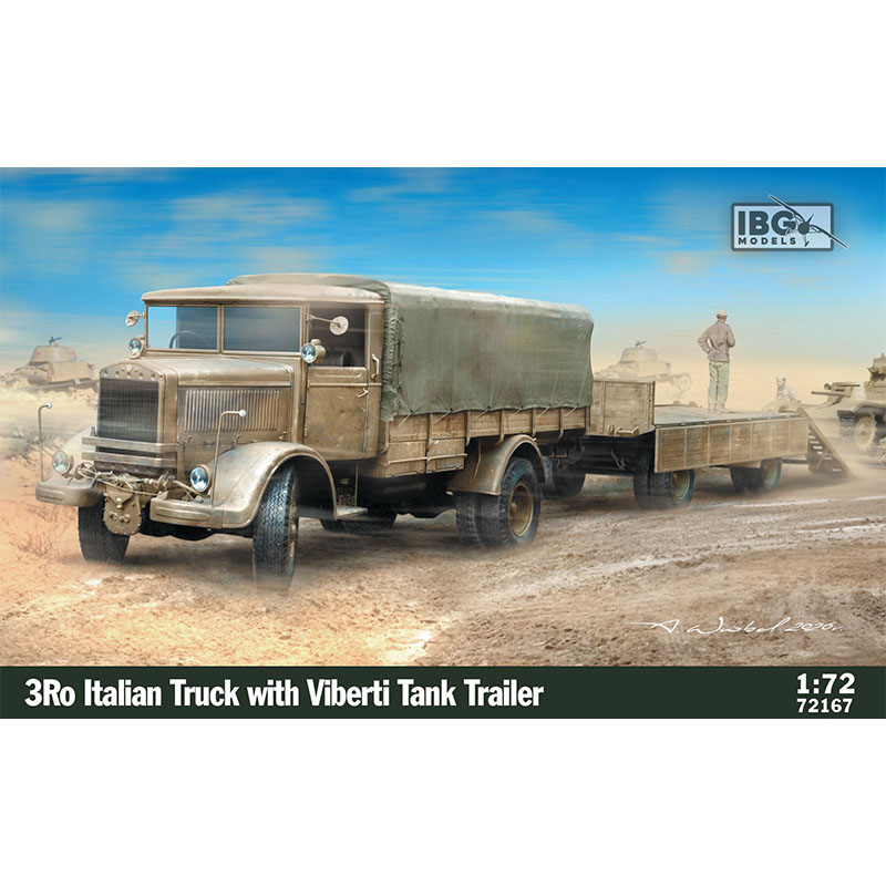 IBG Models 3Ro Italian Truck with Viberti Tank Trailer (1/72) 72167